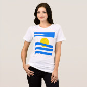Bold Horizons: Het Abstracte Flag T-shirt (Voorkant volledig)