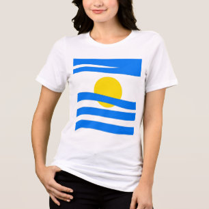 Bold Horizons: Het Abstracte Flag T-shirt
