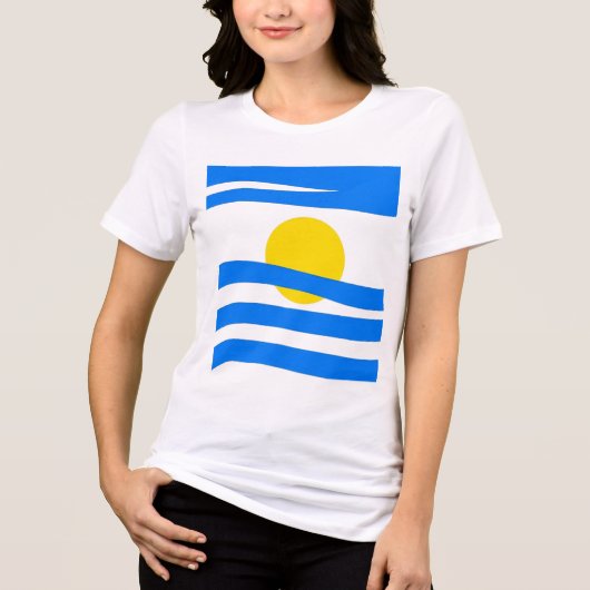 Bold Horizons: Het Abstracte Flag T-shirt (Voorkant)