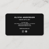 Bold Hot Pink Hair Stylist Modern Visitekaartje (Achterkant)