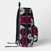 Bold Hot Pink Magenta Abstract Geometric Pattern  Bedrukte Rugzak (Links)