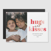 Bold Hugs en Kisses Photo Valentijnsdag Card (Voorkant / Achterkant)