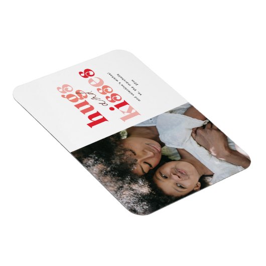 Bold Hugs en Kisses Photo Valentijnsdag Magneet (Rechterzijde)