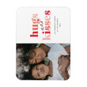 Bold Hugs en Kisses Photo Valentijnsdag Magneet (Verticaal)