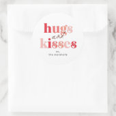 Bold Hugs en Kisses Valentijnsdag Ronde Sticker (Tas)