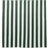 Bold Hunter Groen en Wit Eenvoudig Gestreept Douchegordijn (Voorkant)