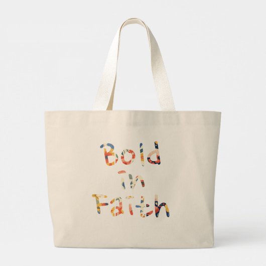 Bold in Faith Grote Tote Bag (Achterkant)