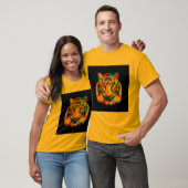Bold in Yellow: Lion Logo T-shirt voor de felle ge (Unisex)