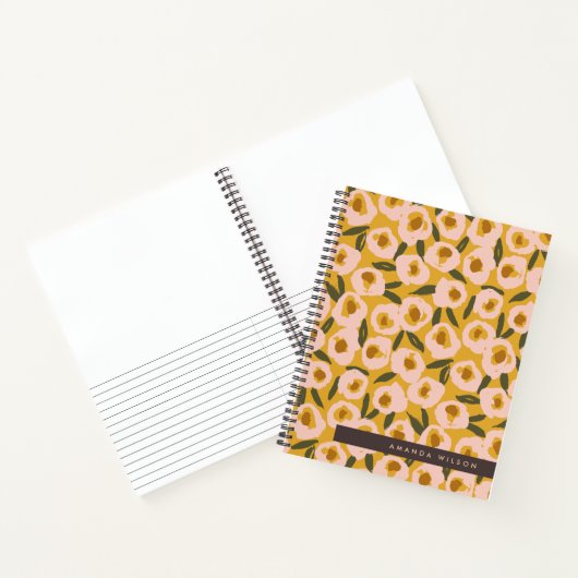Bold Inky Floral Pattern | Hand-Drawn Botanical Notitieboek (Binnen)