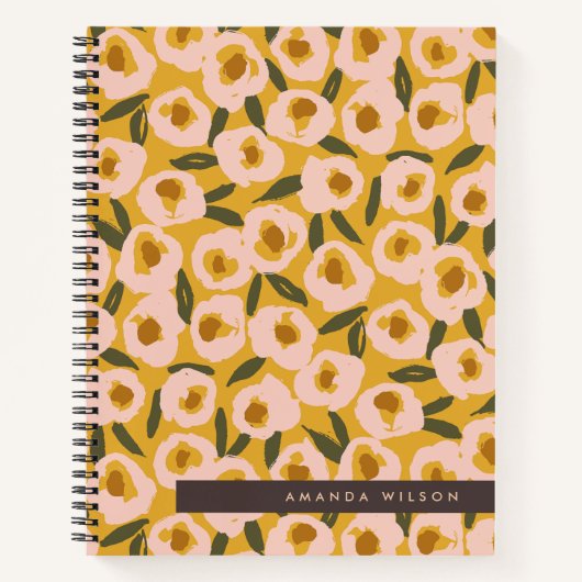 Bold Inky Floral Pattern | Hand-Drawn Botanical Notitieboek (Voorkant)