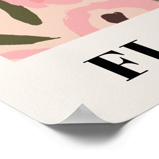 Bold Inky Floral Pattern | Hand-Drawn Botanical Poster (Hoek)