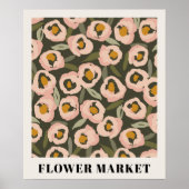 Bold Inky Floral Pattern | Hand-Drawn Botanical Poster (Voorkant)