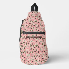 Bold Inky Floral Pattern | Hand-Drawn Botanical Sling Bag