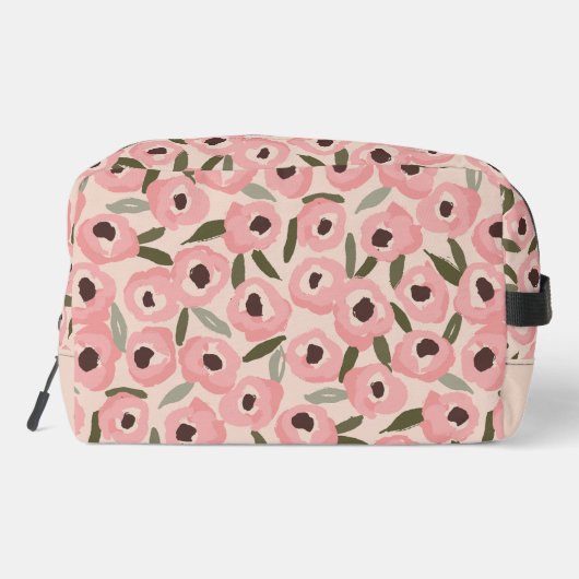 Bold Inky Floral Pattern | Hand-Drawn Botanical Toilettasje (Achterkant)