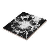 Bold Inky Grunge Sunflower Tegeltje (Zijkant)