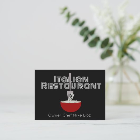 Bold Italiaans restaurant voor voedseltruck Visitekaartje (Staand voorkant)