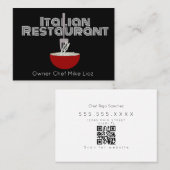 Bold Italiaans restaurant voor voedseltruck Visitekaartje (Voorkant / Achterkant)