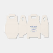 Bold Ivory Blue Custom Schattige Bat Mitzvah Dank  Bedankdoosjes (Uitgevouwen)