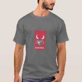 Bold Japanese Samurai Helmet Graphic T-shirt (Voorkant)