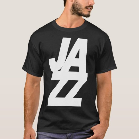 Bold Jazz Music logo design T-shirt (Voorkant)
