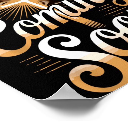 Bold Jesus Is Coming Soon Christian Apparel  Poster (Hoek)