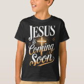Bold Jesus Is Coming Soon Christian Apparel T-shirt (Voorkant)