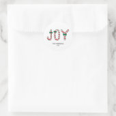 Bold JOY Christmas Snoep Ronde Sticker (Tas)