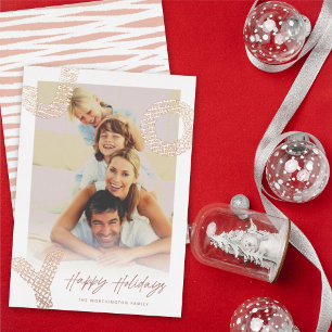 Bold Joy Hand Tekort Sketting Lines Modern Foto Folie Feestdagenkaart