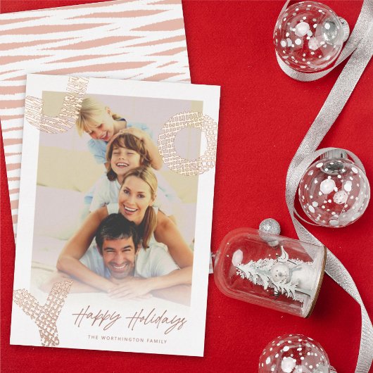 Bold Joy Hand Tekort Sketting Lines Modern Foto Folie Feestdagenkaart