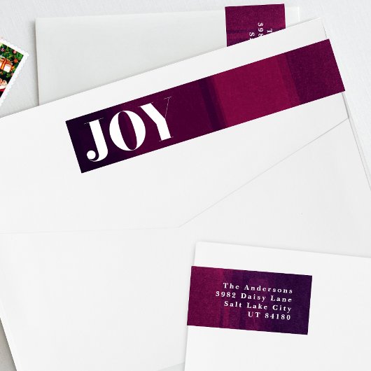 Bold Joy Paars Chalk Holiday Return-adreslabel