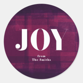 Bold Joy Paars Chalk kerstfeestdag Sticker
