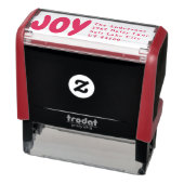 Bold Joy Rood Adres Aangepaste Kerstvakantie Zelfinktende Stempel (Product)