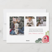 Bold Joyful Florals Photo Holiday Kaart (Achterkant)