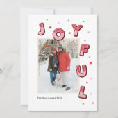 Bold Joyful Whimsical Typography Kerstfoto Feestdagenkaart (Voorkant)