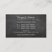 BOLD KAART chevron krijtbord rijke gouden glitter Visitekaartje (Achterkant)