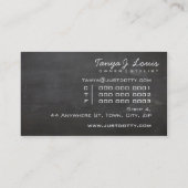 BOLD KAART polka stippen krijtbord hete roze glitt Visitekaartje (Achterkant)