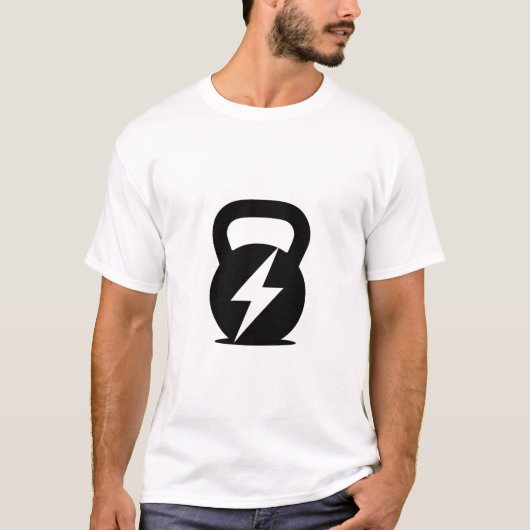 Bold Kettlebell Lightning Design Tee T-shirt (Voorkant)