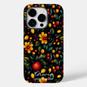Bold Khokhloma-geïnspireerde bloemige moderne eleg Case-Mate iPhone Case (Achterkant)