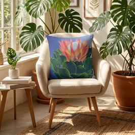 Bold King Protea | Hand-Painted Floral Art Kussen