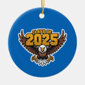 Bold Klasse van 2025 High School Eagle Mascot Keramisch Ornament (Voorkant)