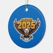 Bold Klasse van 2025 High School Eagle Mascot Keramisch Ornament (Links)