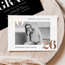 Bold Klasse van 2025 Roos Gouden Foto Afstuderen