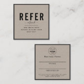 Bold Kraft Paper Lijst Border Voeg uw Logo toe Aanbevelingskaartje (Voorkant / Achterkant)