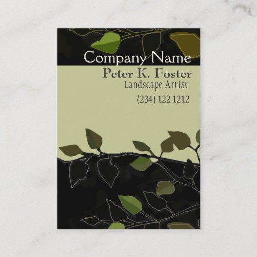 Bold Landscaping Forest Herbal Verdant Green Visitekaartje (Voorkant)