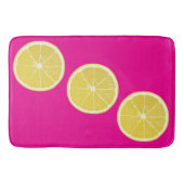 Bold Lemon Slice Pink Citrus Bath Mat (Voorkant)