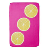 Bold Lemon Slice Pink Citrus Bath Mat (Voorkant Verticaal)