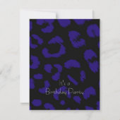 Bold Leopard Fur Pattern Birthday Party nodigt uit Kaart (Voorkant)