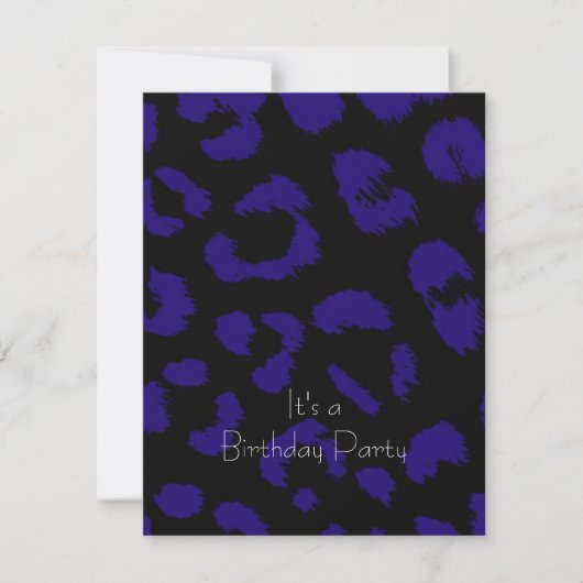 Bold Leopard Fur Pattern Birthday Party nodigt uit Kaart (Voorkant)