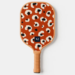 Bold Leopard Monogrammed Pickleball Paddle