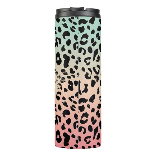 Bold Leopard Print Message Thermosbeker (Achterkant)